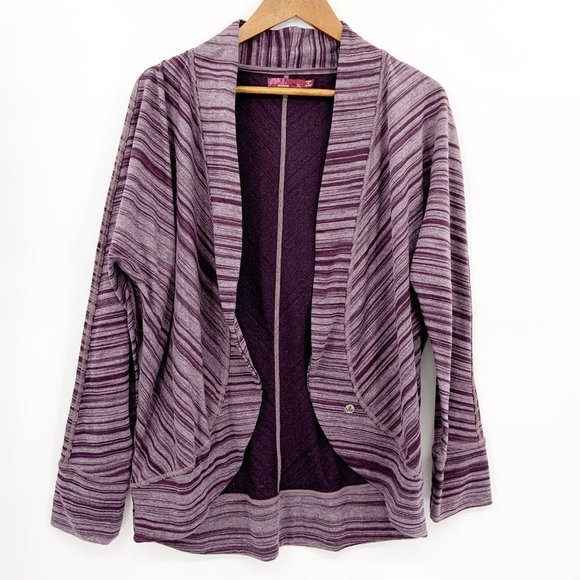Prana Paradiso Cocoon Terry Cardigan Stripe Sz XL - Picture 2 of 7